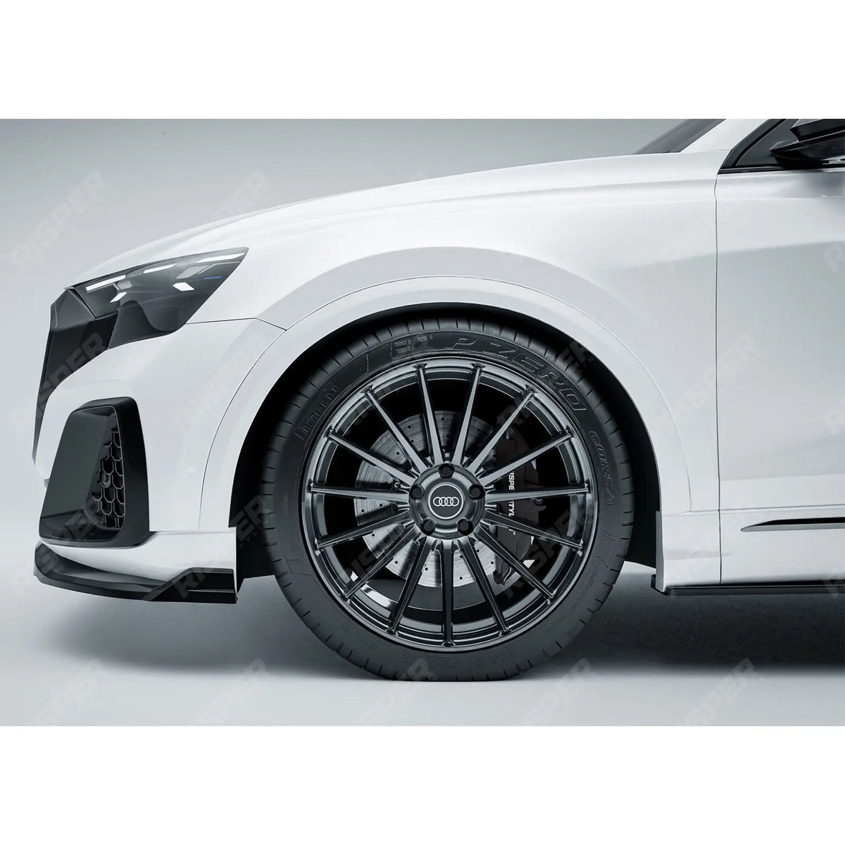 Audi Q8 S Line 2023+ Gloss Black Risper Front Splitter Lip Front Splitter