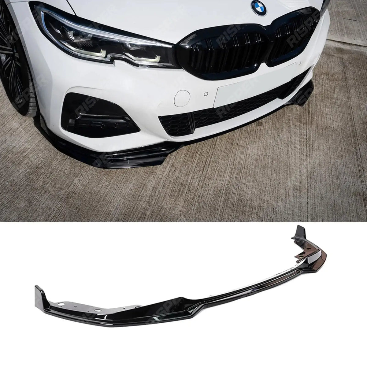 BMW 3 Series M Sport G20/G21 2018 - 2021 (pre - lci) Front Splitter Lip Gloss Black Main image