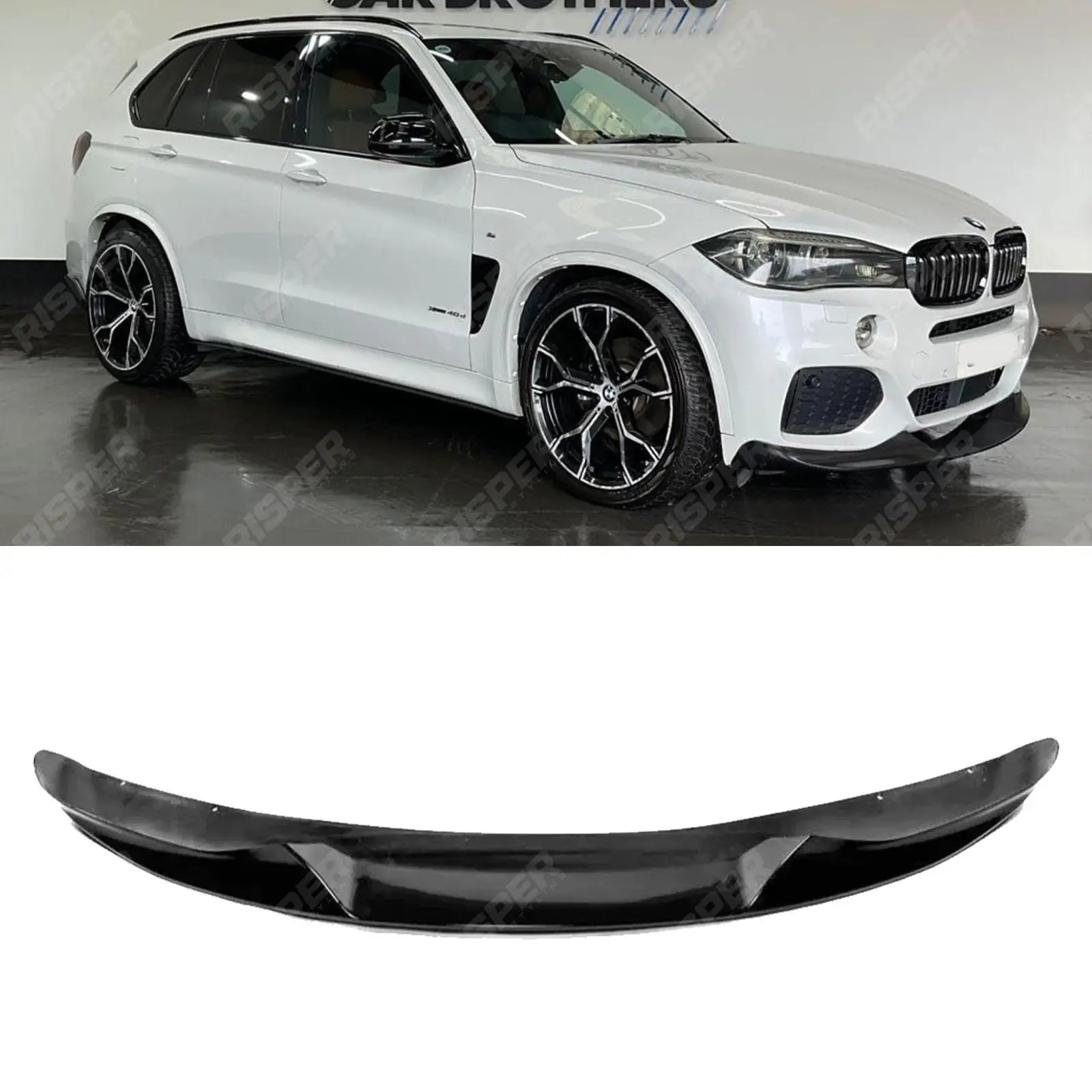 BMW X5 F15 M Sport 2013 - 2018 - Front Splitter Lip in Gloss Black Main image