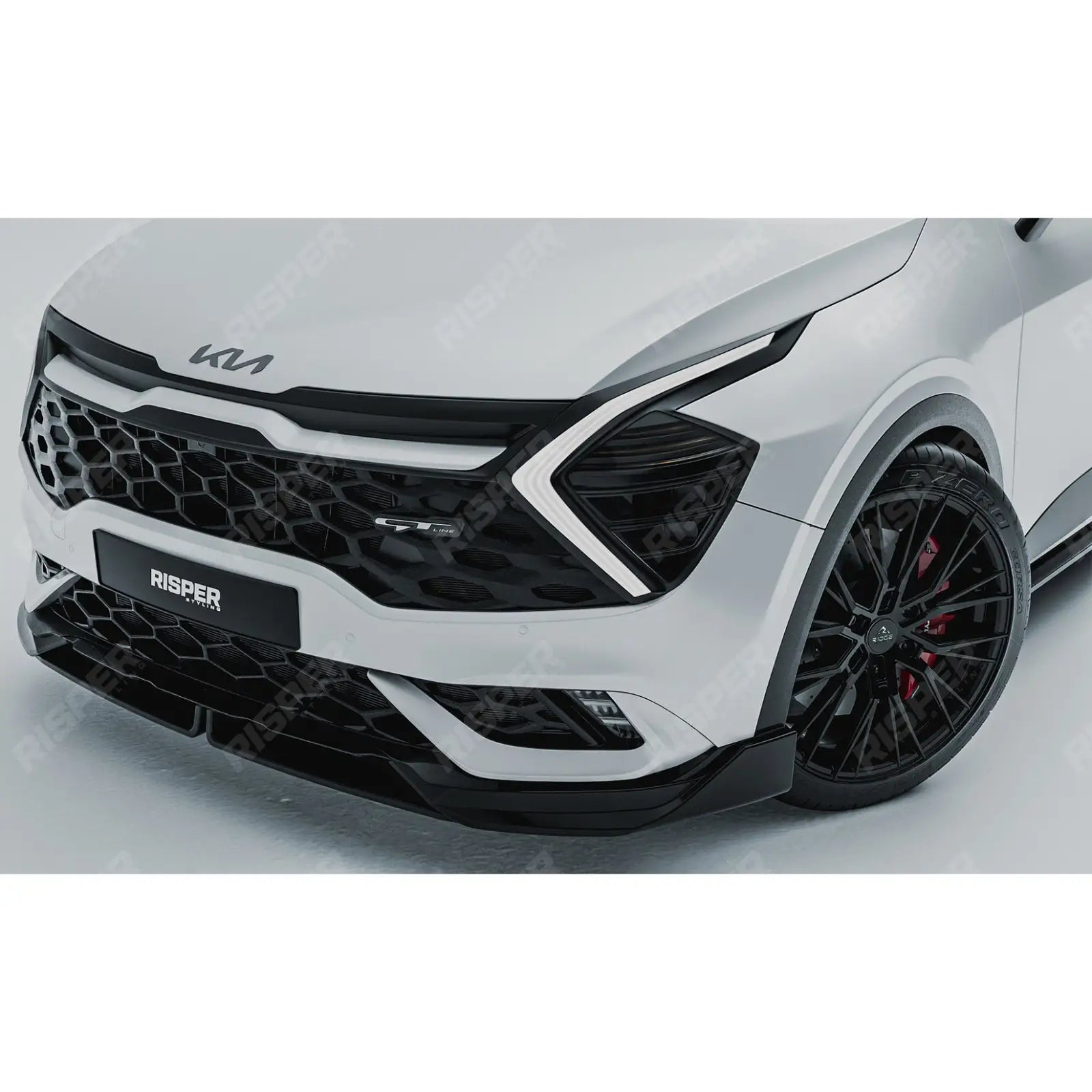 Kia Sportage MK5 GT Line 2021-2025 Front Splitter Lip In Gloss Black Aero Kit