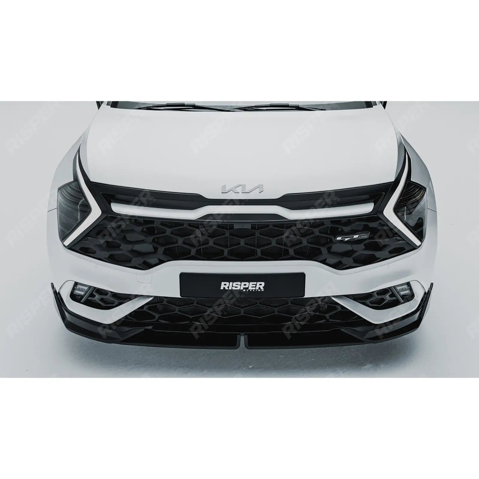 Kia Sportage MK5 GT Line 2021-2025 Front Splitter Lip In Gloss Black Aero Kit