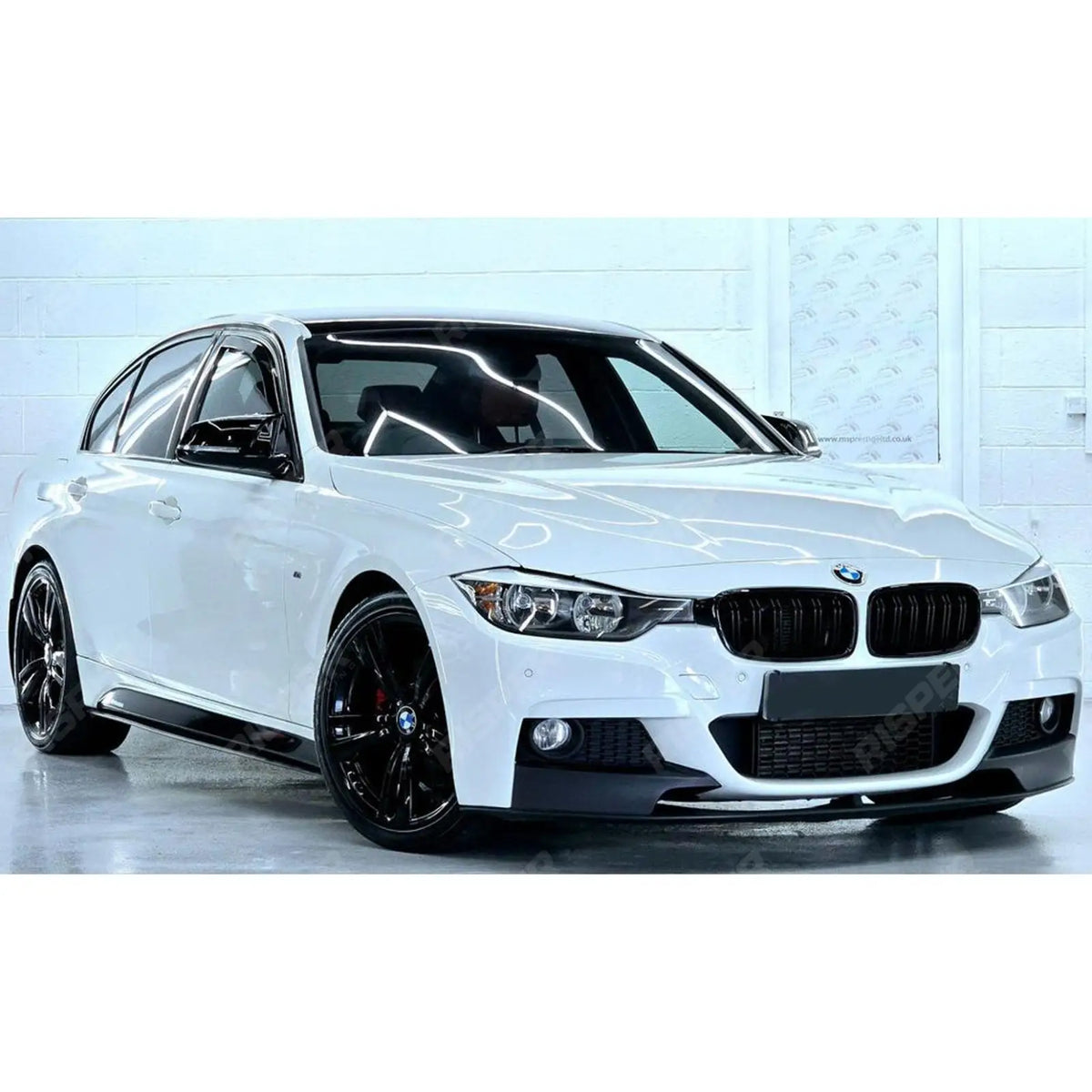 201f35 Color Front Splitter Lip in Matte Black For BMW 3 Series F30 F35 M Sport 201 ...