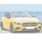 Mercedes A Class A35 Amg Line W177 2018+ - Front Splitter Lip Kit - Gloss Black