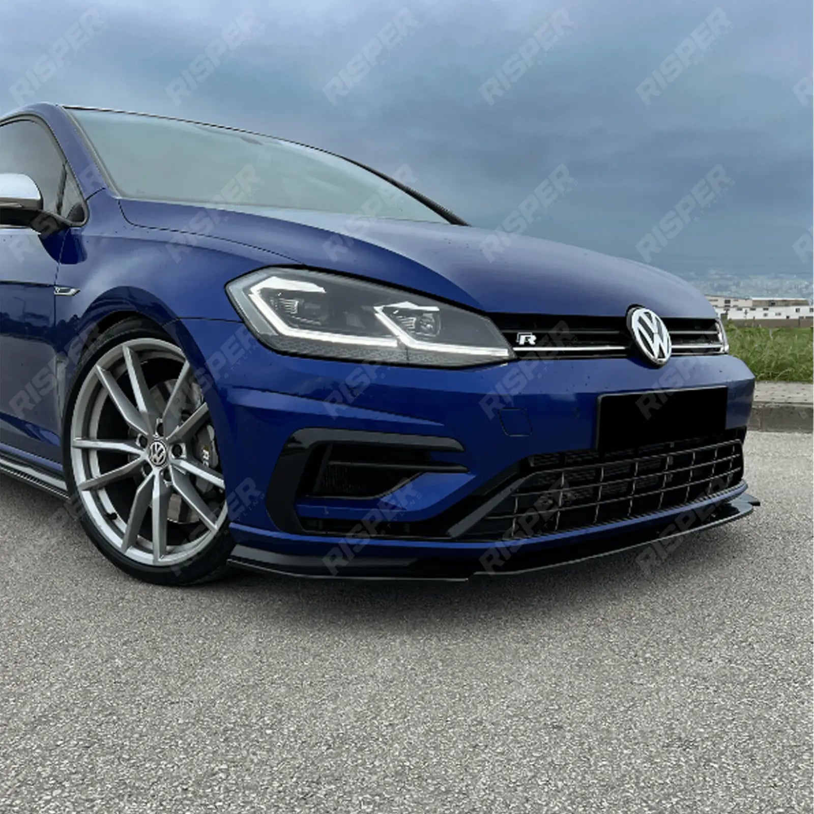 Front Splitter V3 In Gloss Black For VW Golf MK7.5 R Secondary image
