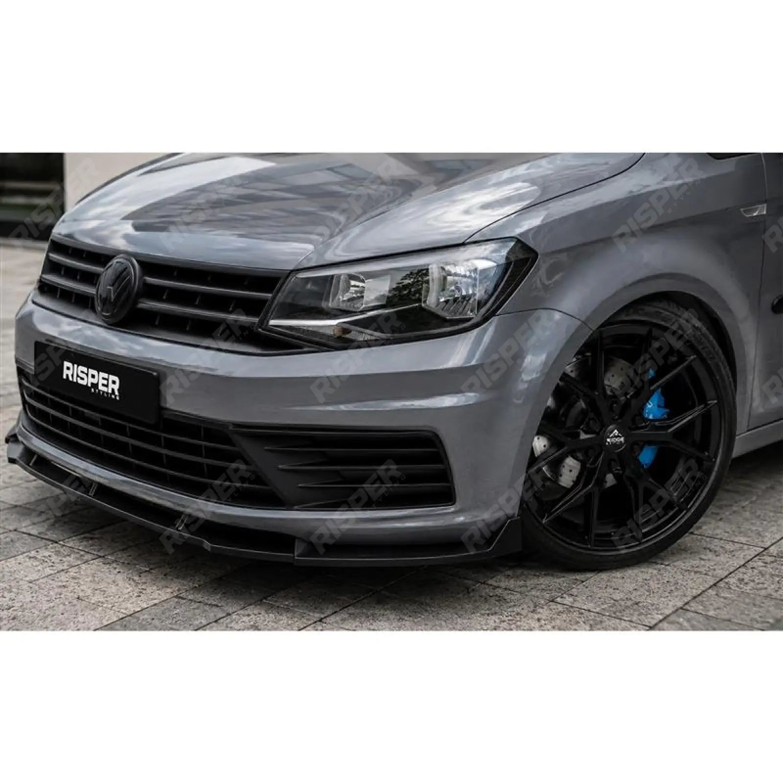 Volkswagen Caddy 2015-2020 Front Splitter Version 2 in Gloss Black - Front Splitter