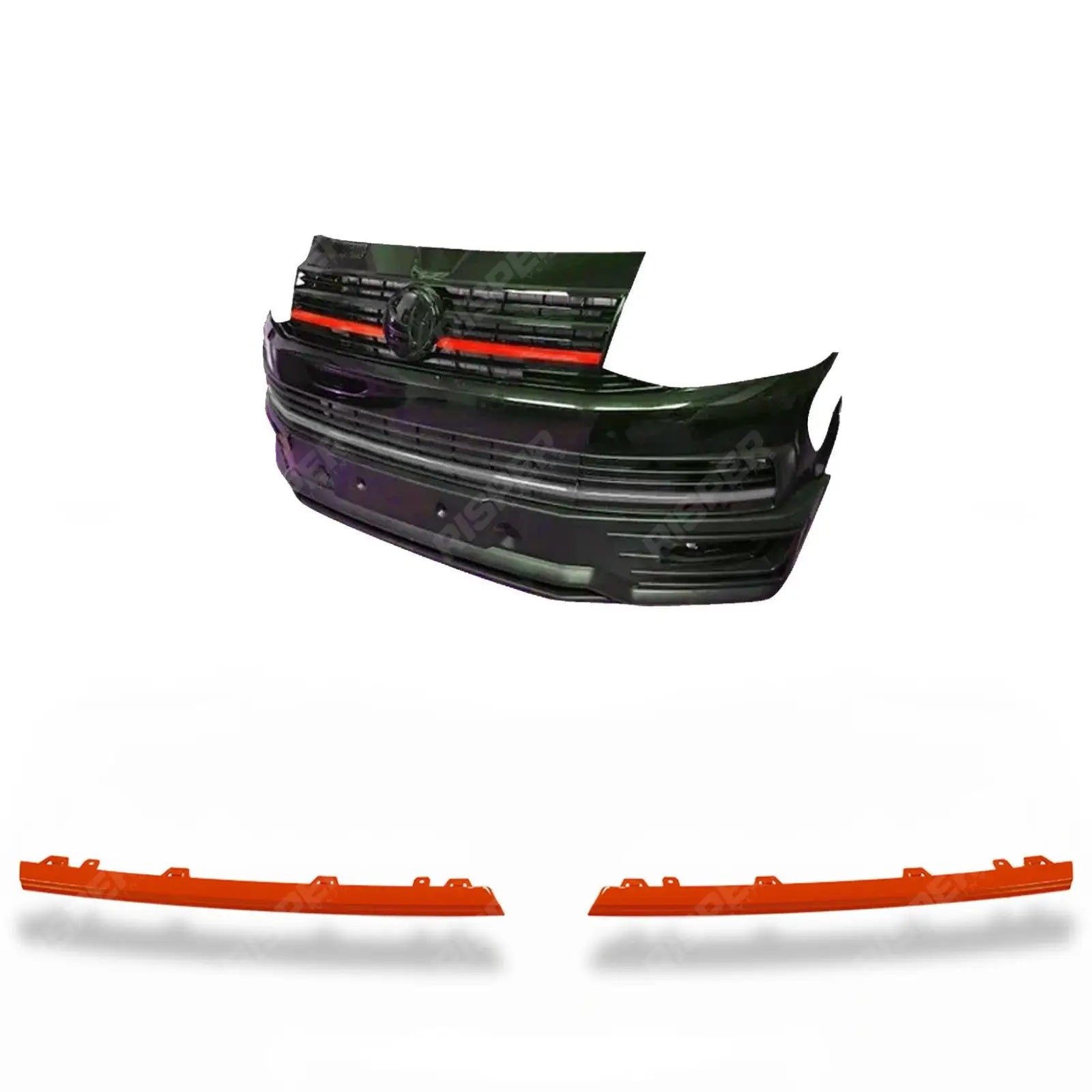 VW T6 Transporter 2015 - 2019 Front Upper 2 - Piece Clip In Grille Streamer