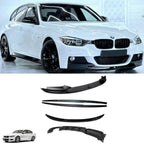 BMW 3 Series F30 M Sport 2012-2018 Matte Black Full Aero Body Kit - Diffuser 00___ Aero Kit