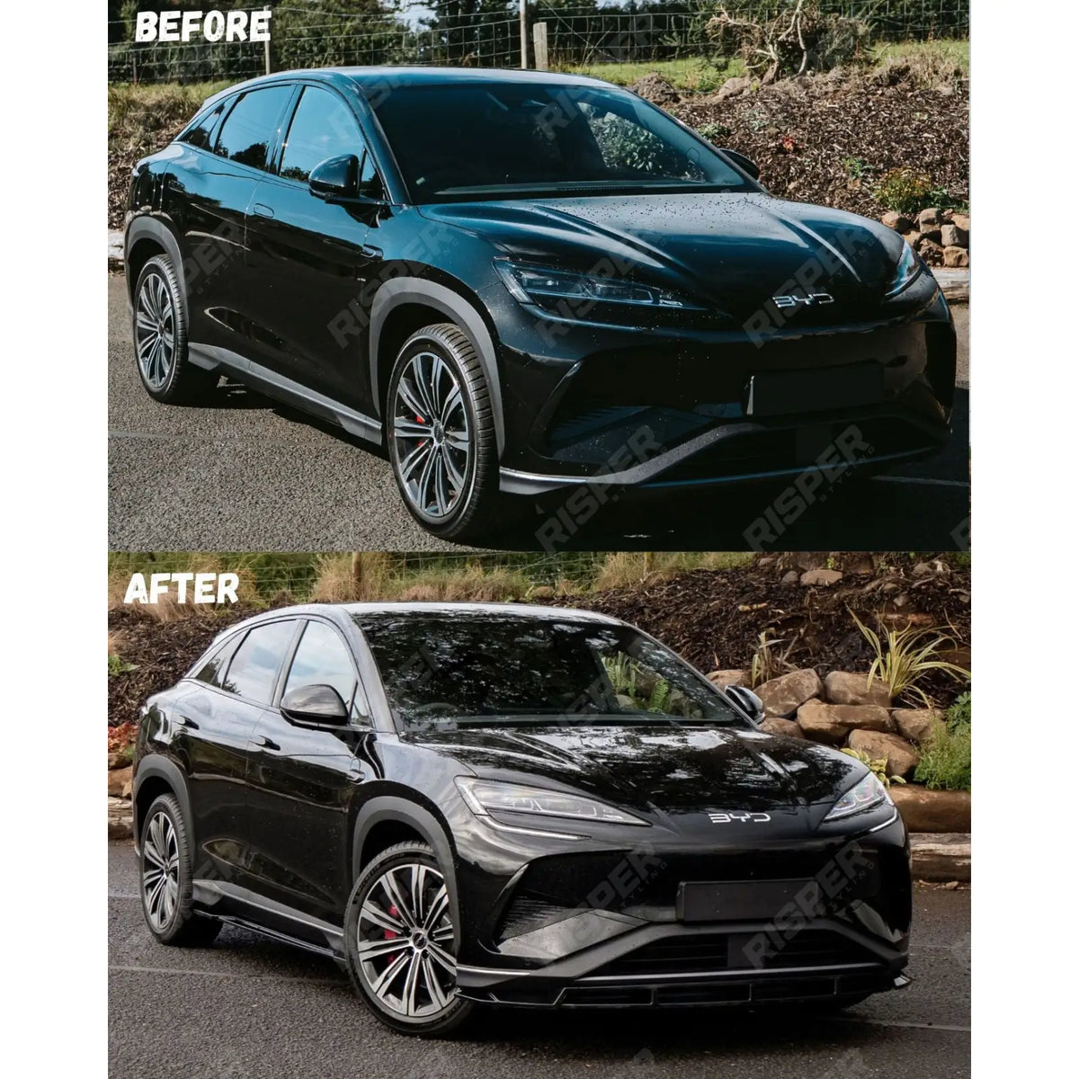 Full Aero Kit In Gloss Black For BYD Sealion 7 2024 On - Body Kit