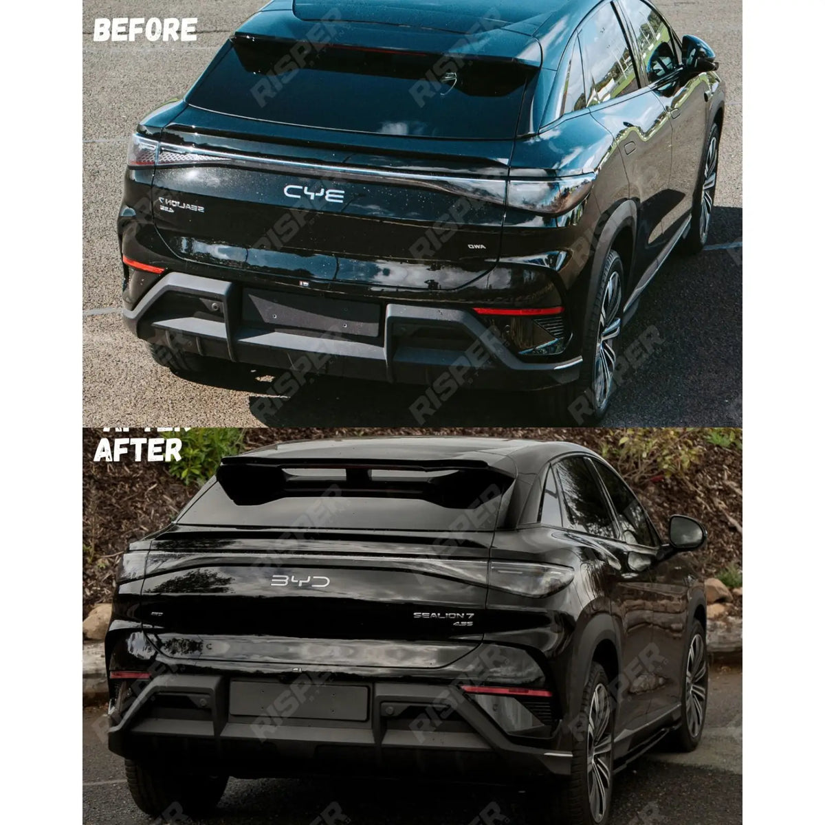 Full Aero Kit In Gloss Black For BYD Sealion 7 2024 On - Body Kit