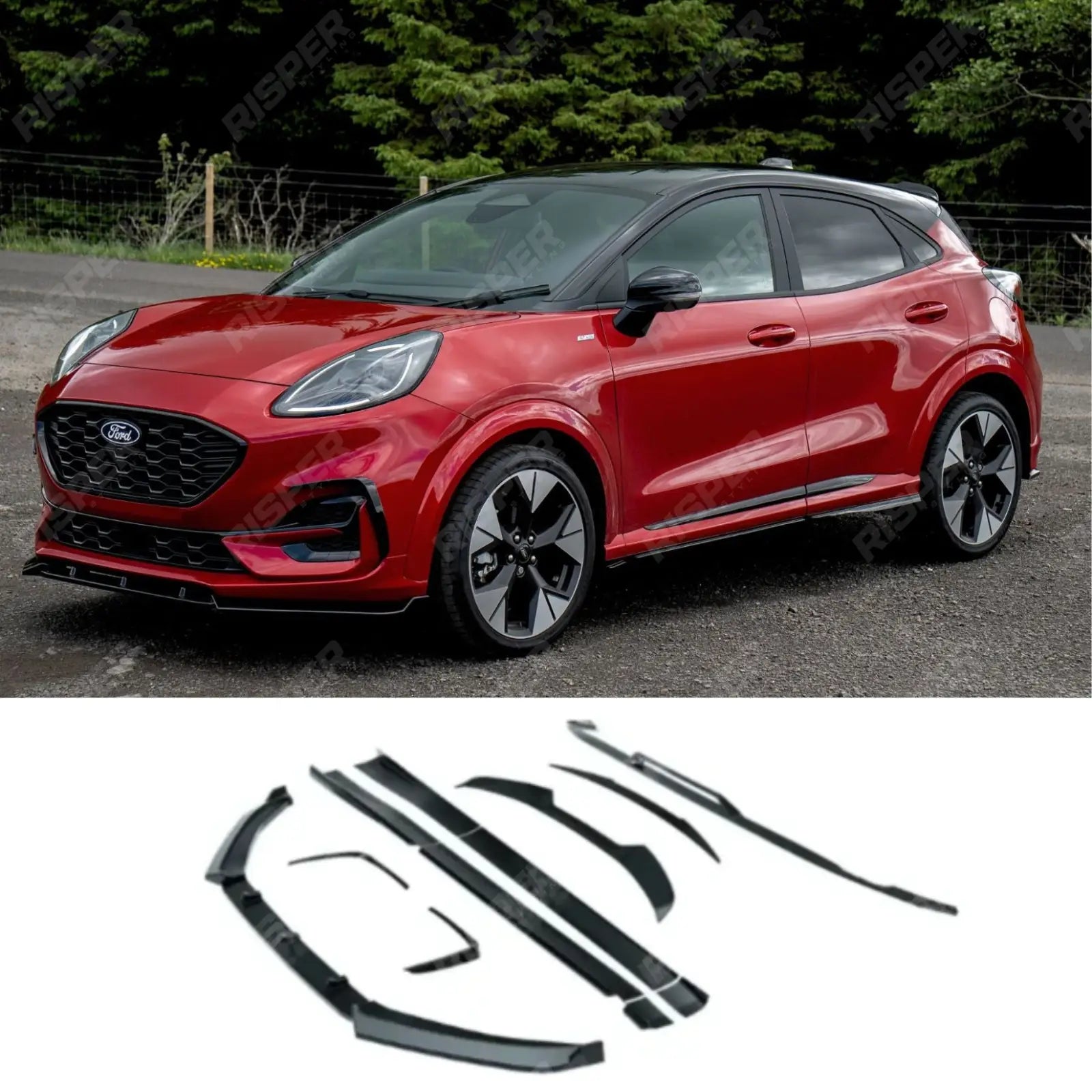 Full Aero Kit In Gloss Black For Ford Puma ST Line & ST Line X 2024+ - Aero Kit Main image