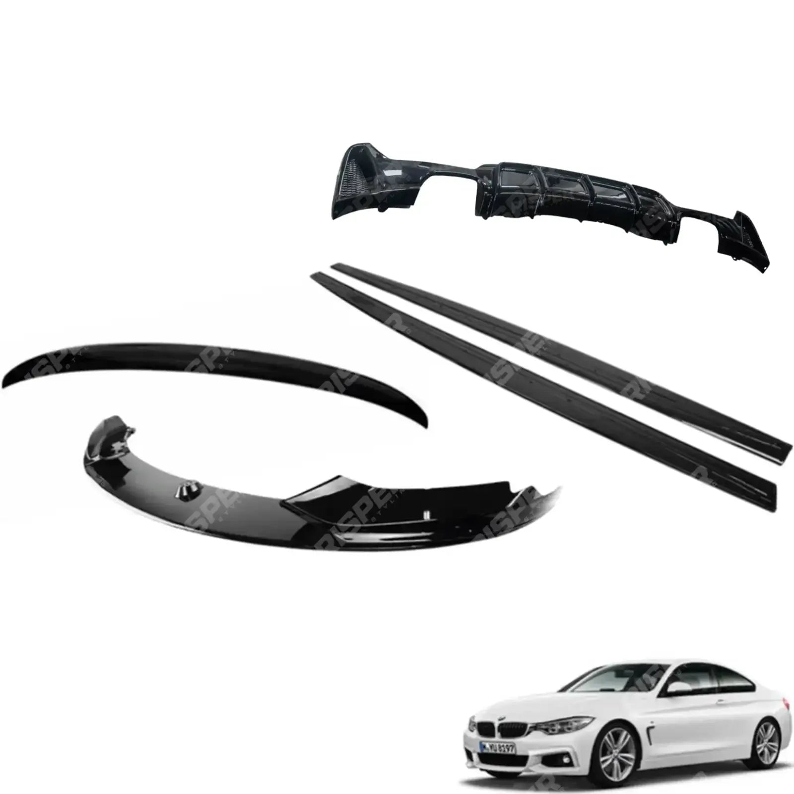 Full Aero Kit V3 00___00 Gloss Black For BMW 4 Series F36 M Sport - Aero Kit Main image