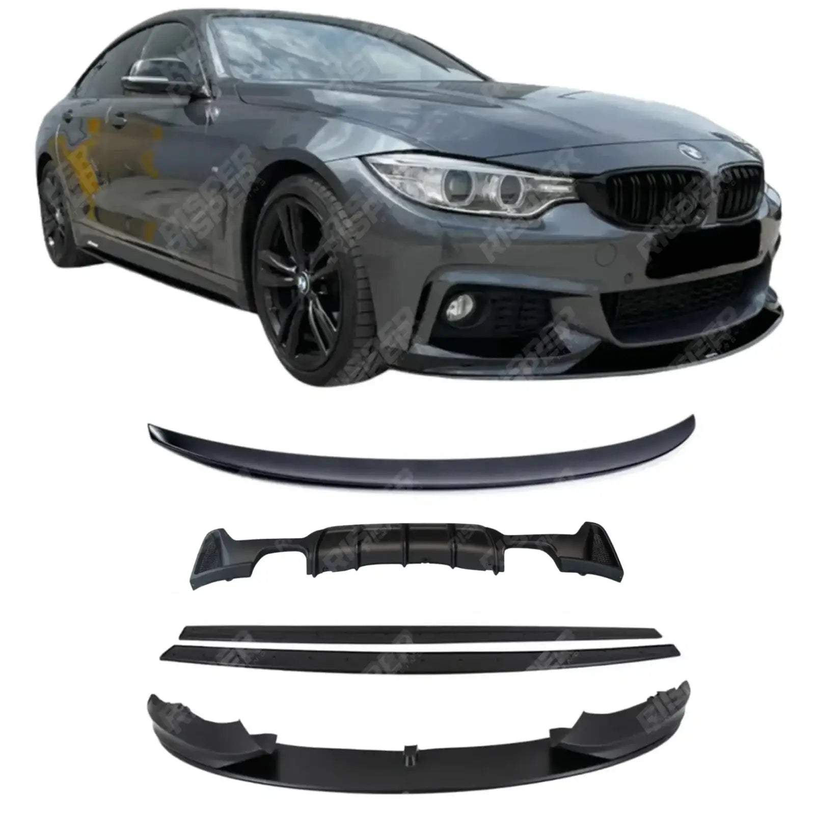 Full Aero Kit V9 00___00 Matt Black For BMW 4 Series F36 M Sport - Aero Kit Main image