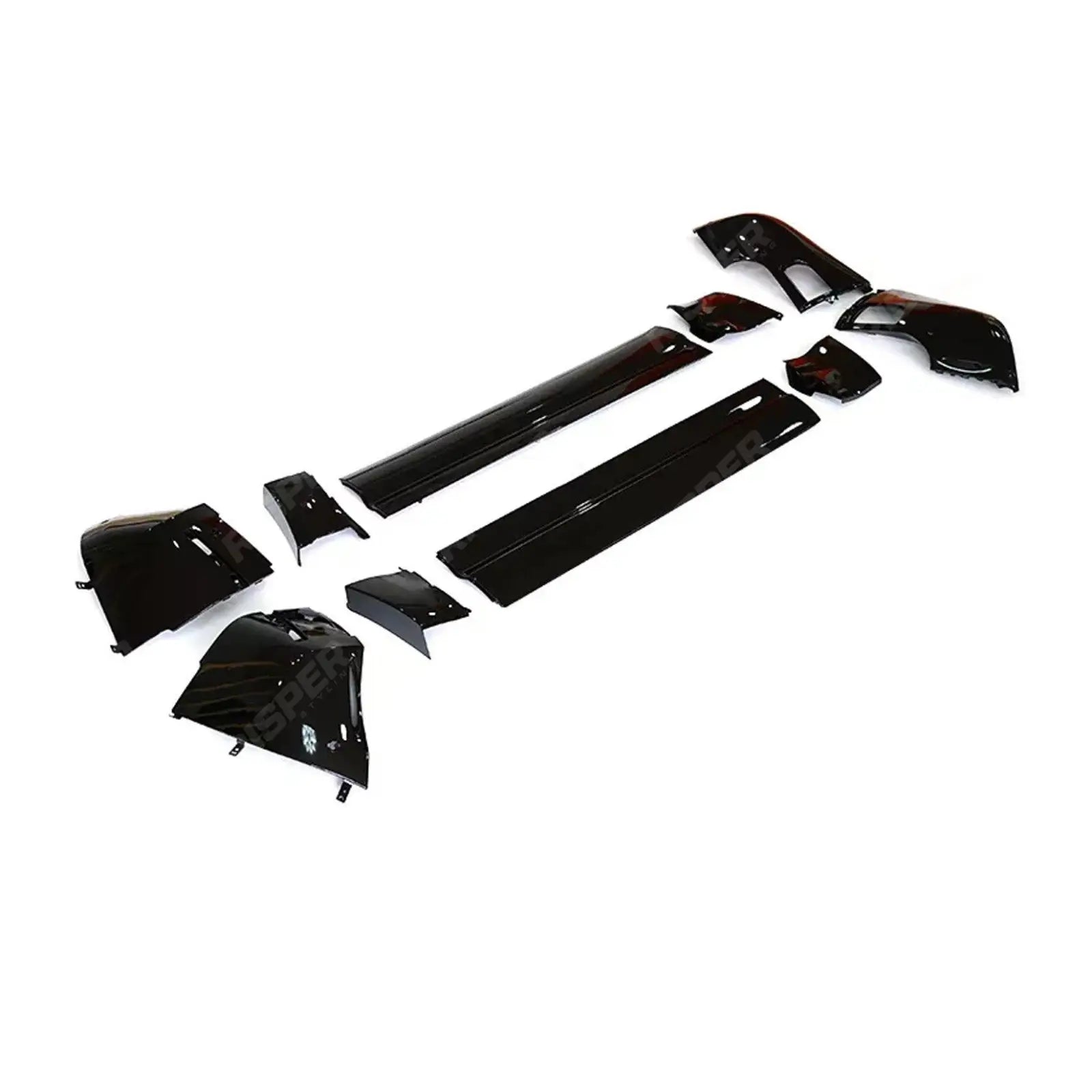 Land Rover Defender L663 90 2020 Onward - Full Exterior Moulding Set (10pc) in Gloss Black Main image