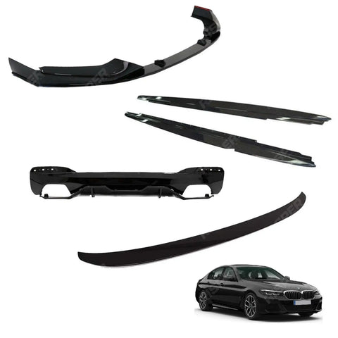 BMW 5 Series G30 M Sport Pre LCI 2017 - 2020 Full Gloss Black Aero Body Lip Kit