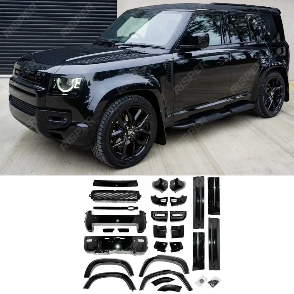 Land Rover Defender L663 110 Gloss Black Full Kit Upgrade By Risper Main image