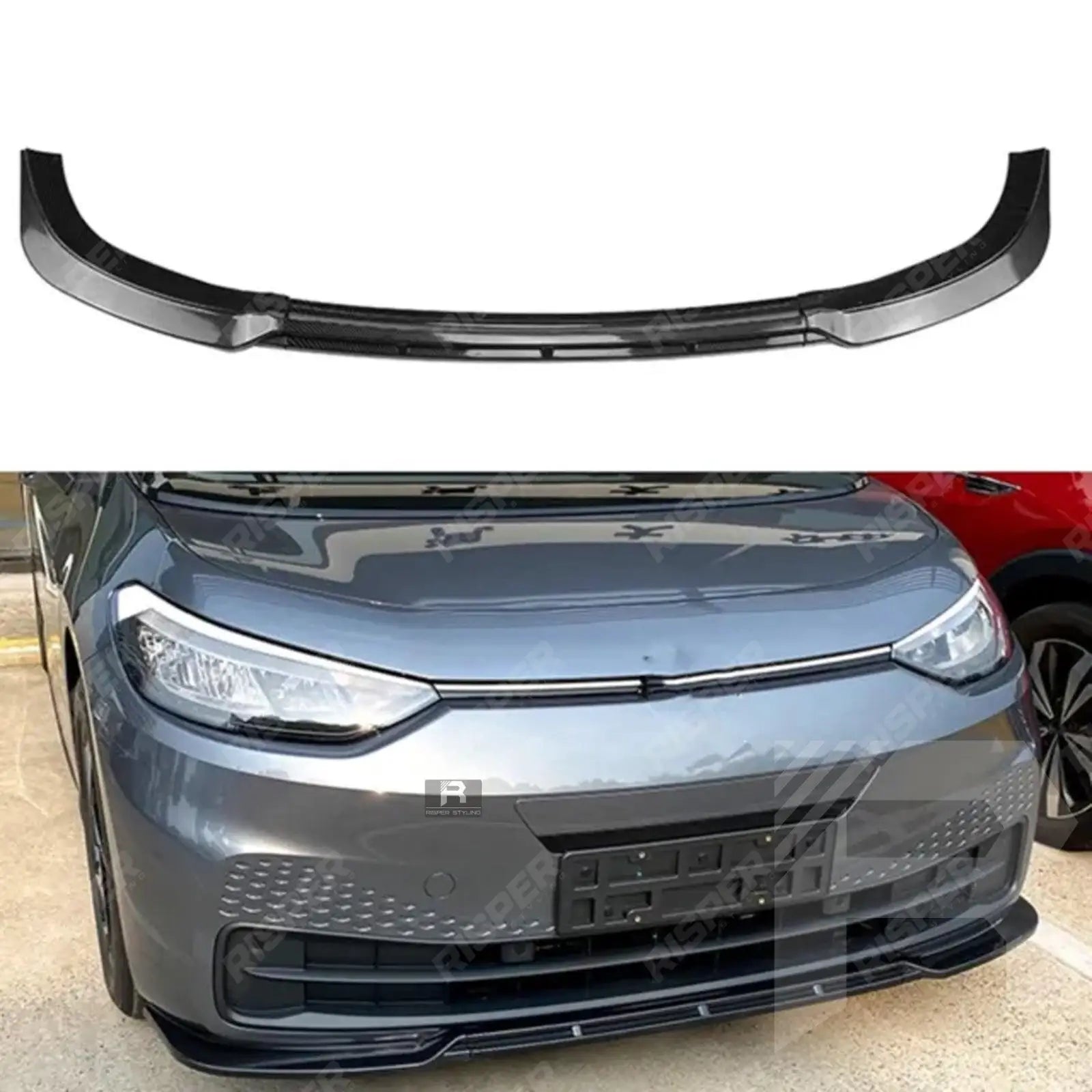 Volkswagen ID.3 2019 - 2022 - Gloss Black 3 - Piece Front Splitter Main image