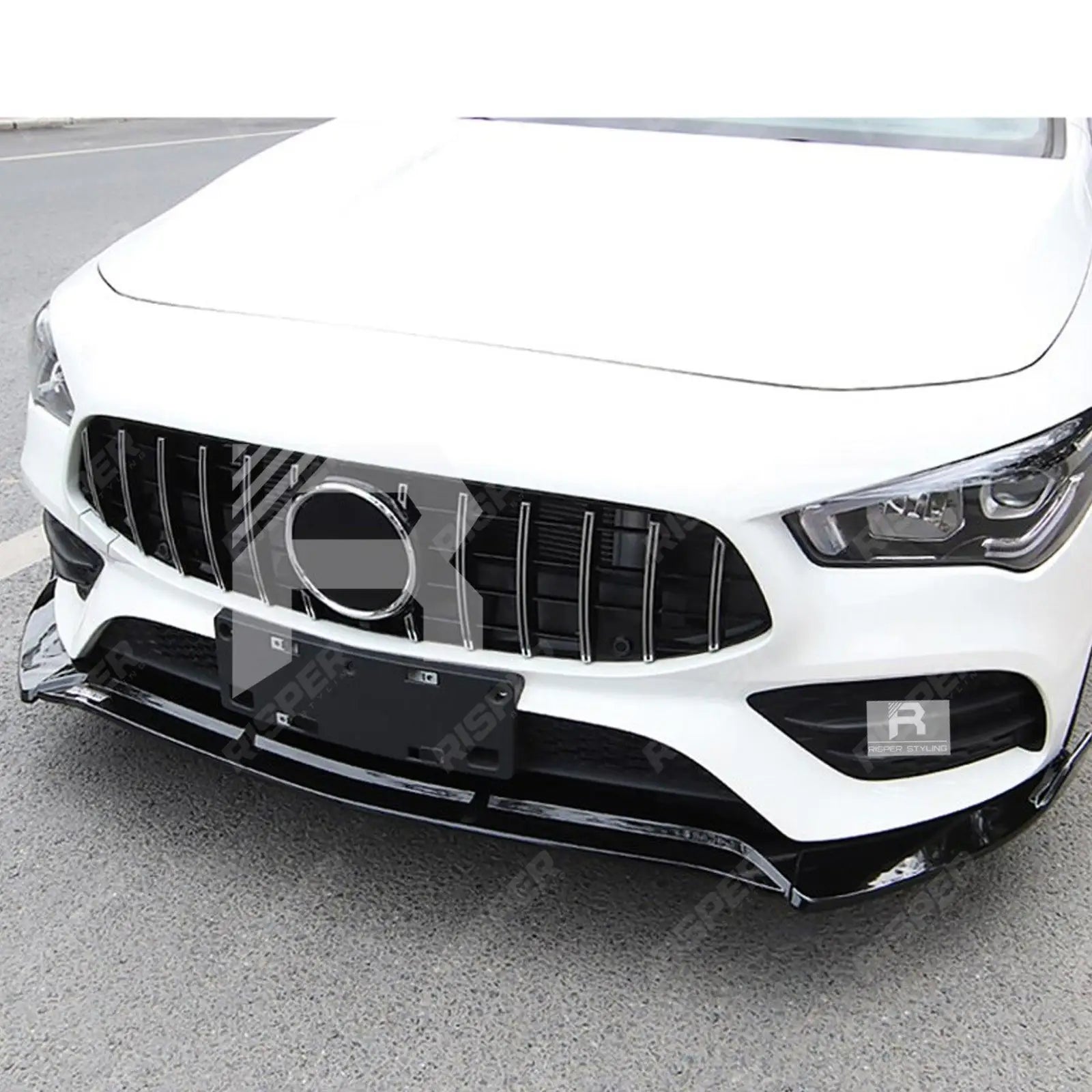 Gloss Black 'CLA45S AMG Style' Front Splitter Lip For Mercedes CLA W118 2020+ Secondary image