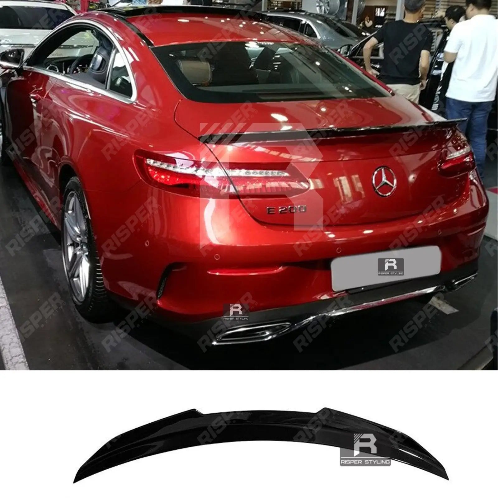 Mercedes E - Class Coupe C238 2016 - 2023 Gloss Black 'E63 AMG Style' Rear Spoiler Main image