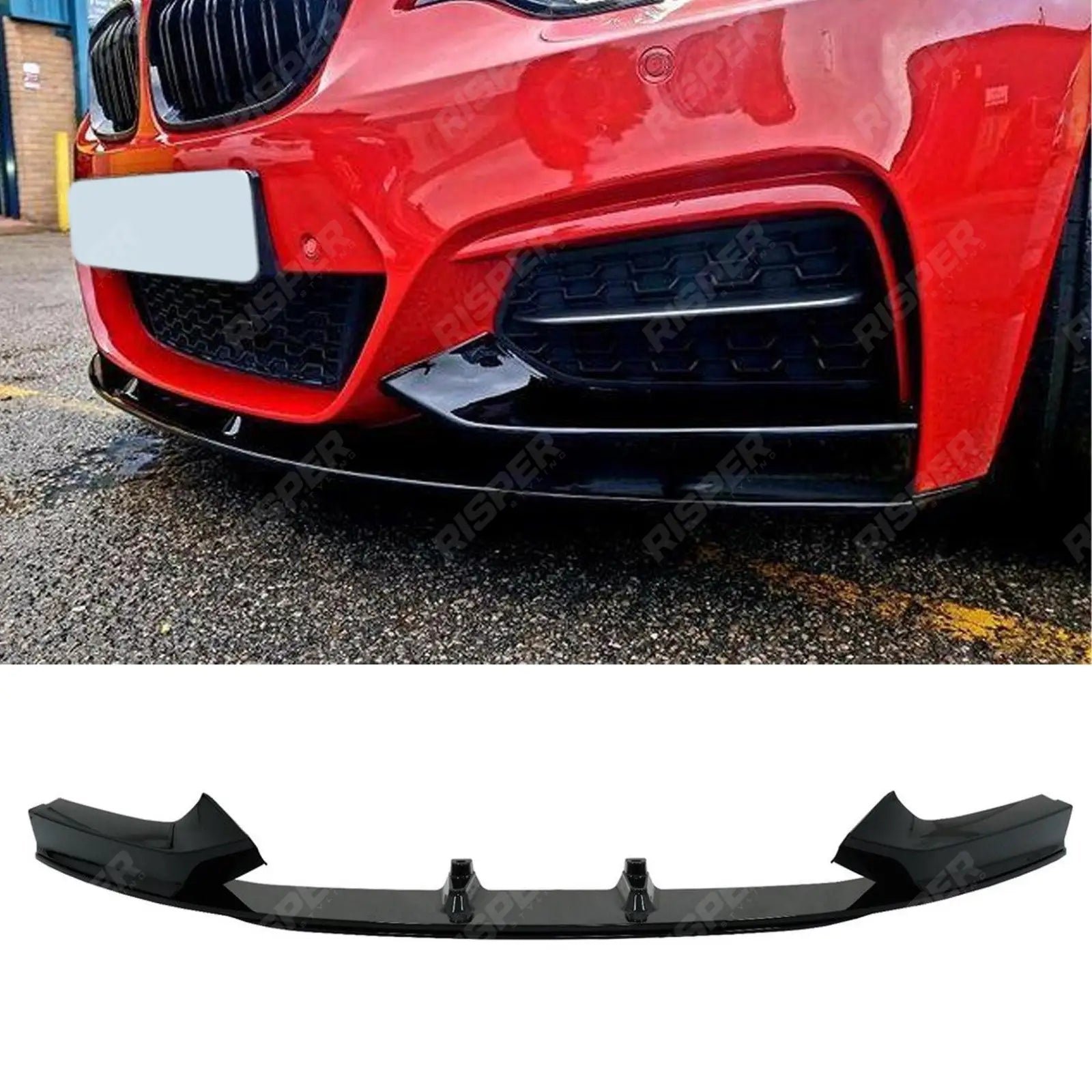 BMW 2 Series F22 F23 M Sport Front Splitter 2013 - 2021 Gloss Black Main image