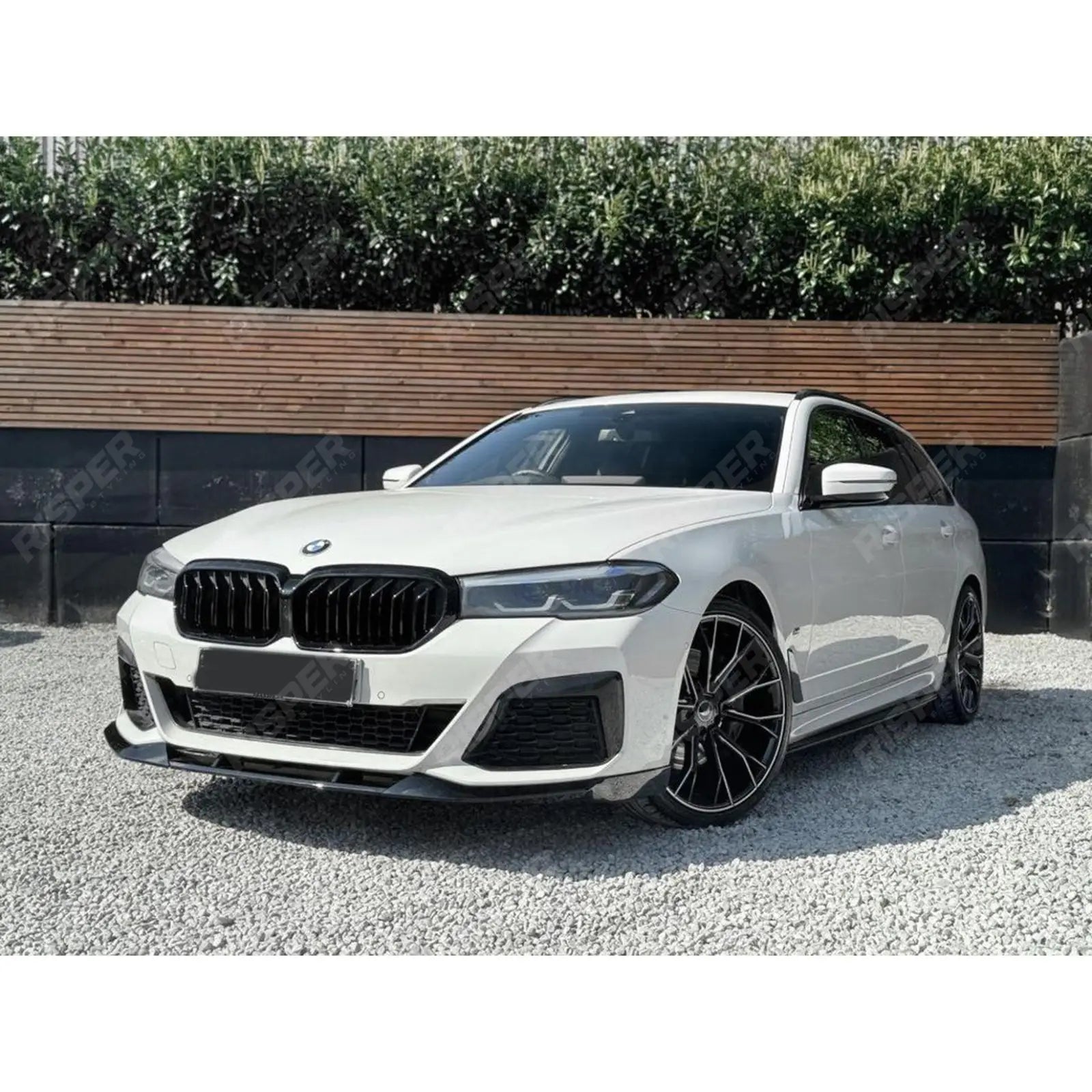 BMW 5 Series G30 M Sport LCI Facelift 2021+ Gloss Black Front Splitter Lip