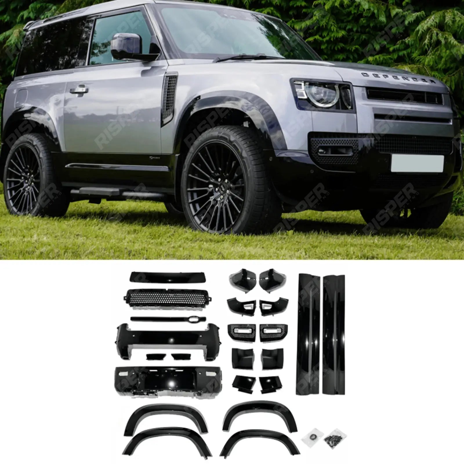 Land Rover Defender L663 90 Gloss Black Full Kit Upgrade By Risper Main image