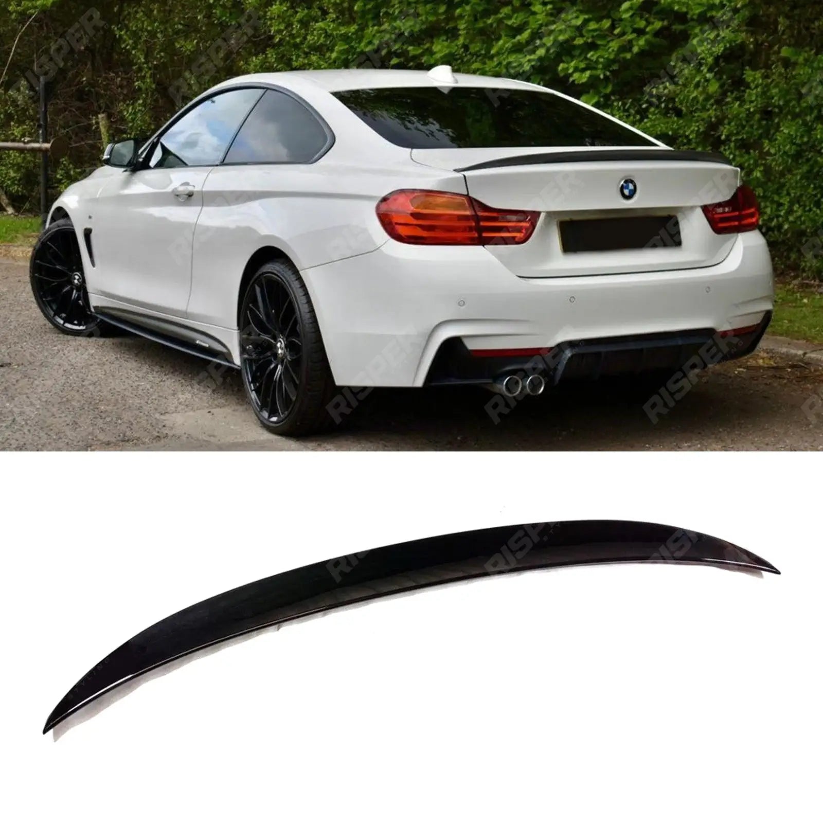 BMW 4 Series F32 M4 F82 - Gloss Black Rear Boot Spoiler Main image