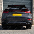 Gloss Black Rear Diffuser & Side Splitters For Audi Q8 S Line 2023+ - Diffuser