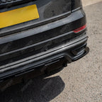 Gloss Black Rear Diffuser & Side Splitters For Audi Q8 S Line 2023+ - Diffuser