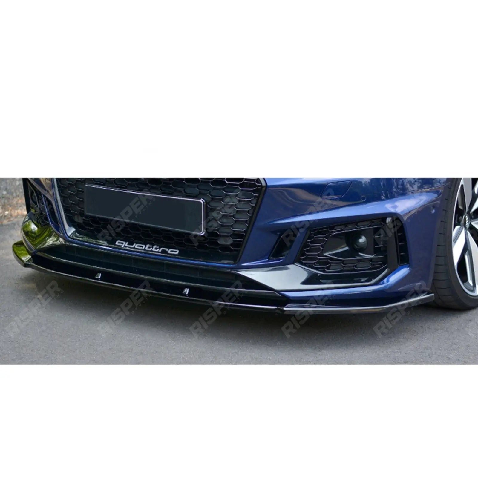 Gloss Black Risper Front Splitter For Audi RS4 B9 2017-2019 Secondary image