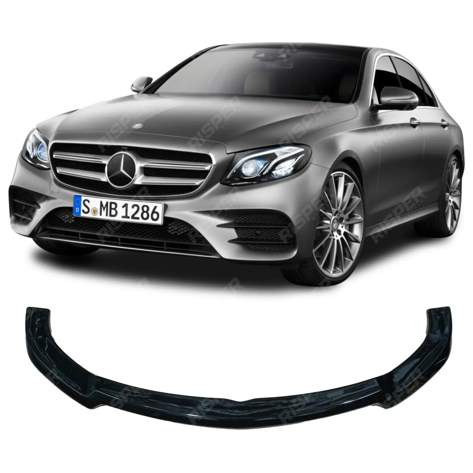 Gloss Black Risper Front Splitter For Mercedes E-Class W213 (C238) AMG-LINE / E53 AMG 2017-2020 Secondary image