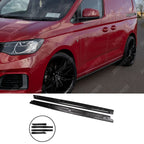 Volkswagen Caddy MK5 2021+ - Gloss Black Side Skirt Splitters - Side Skirt Splitters