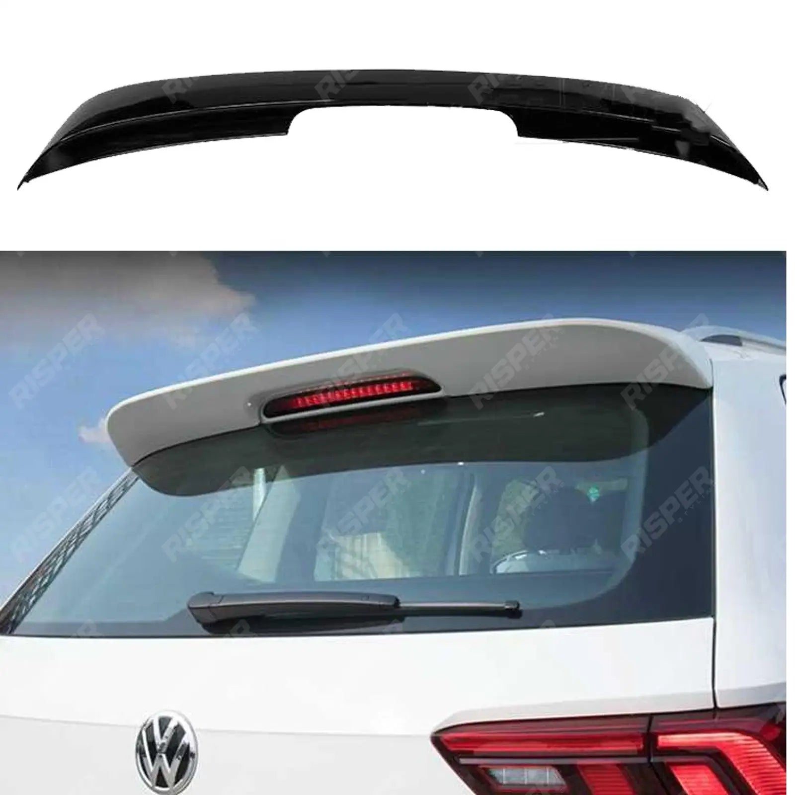 Volkswagen Tiguan 2017 Onwards - Gloss Black V1 Rear Spoiler Main image