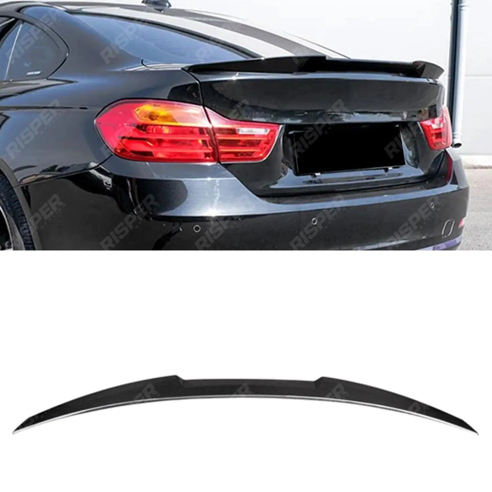 BMW 4 Series F36 2014 - 2020 Gran Coupe - Gloss Black M4 Style Rear Spoiler Main image