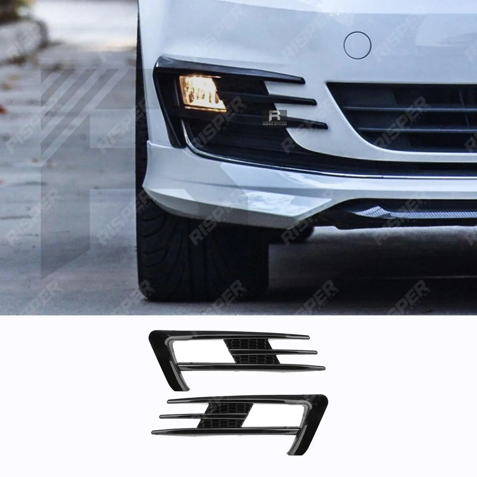 Volkswagen Golf MK7 GT Fog Light Blade Surround In Gloss Black Main image
