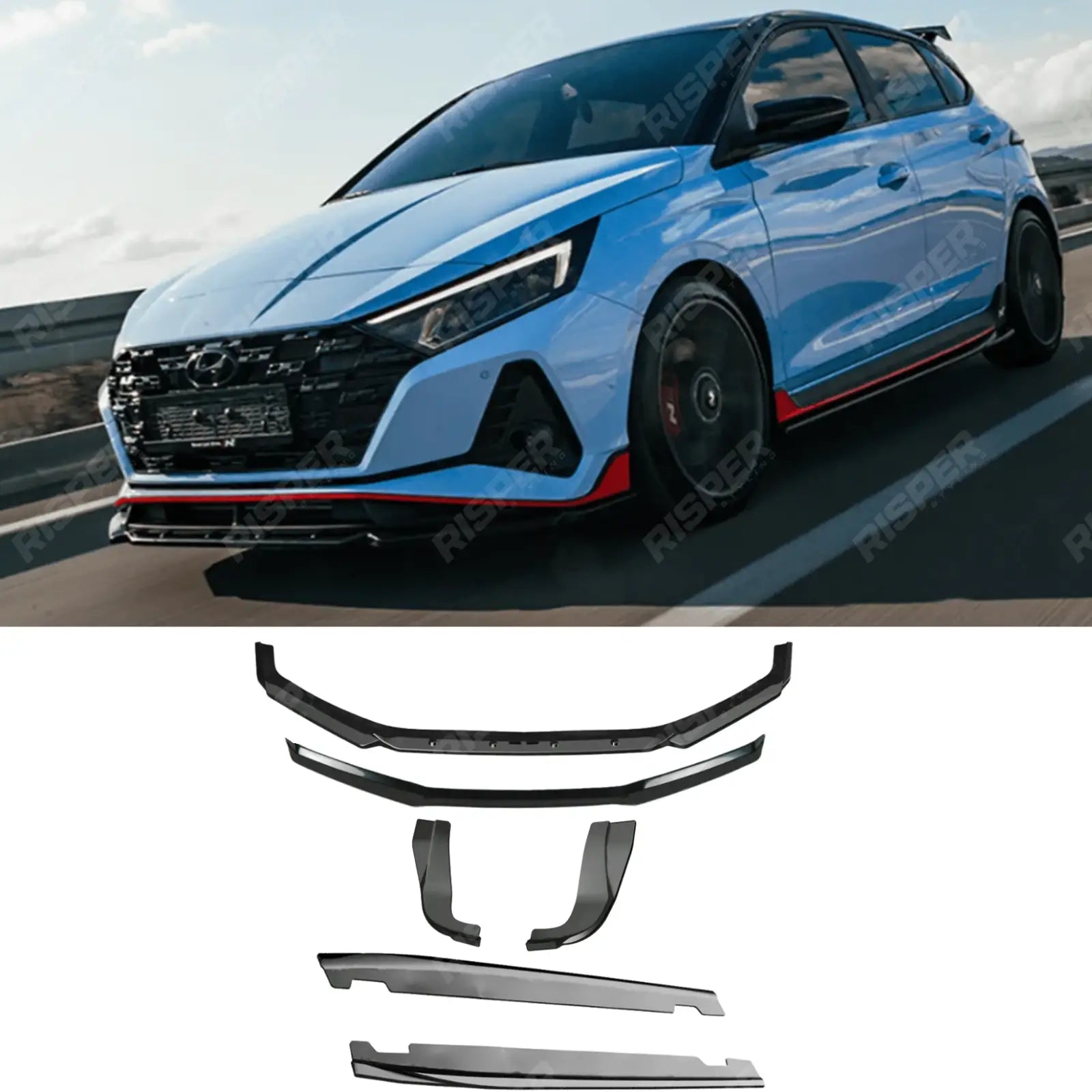 Hyundai I20 N Mk3 2020+ Aero Body Kit In Gloss Black Body Kit Main image
