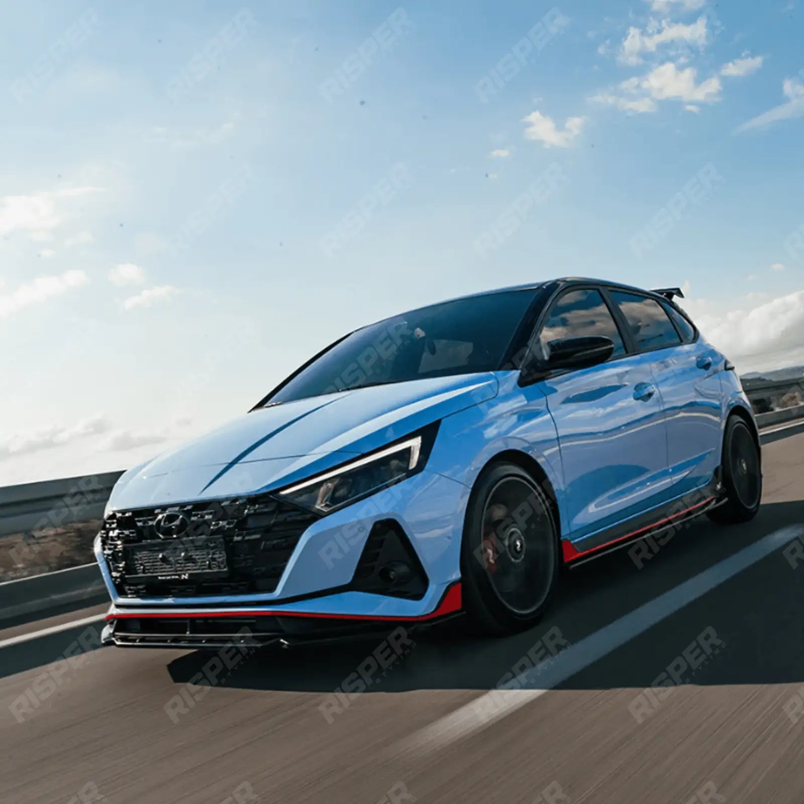 Hyundai I20 N Mk3 2020+ Front Splitter In Gloss Black