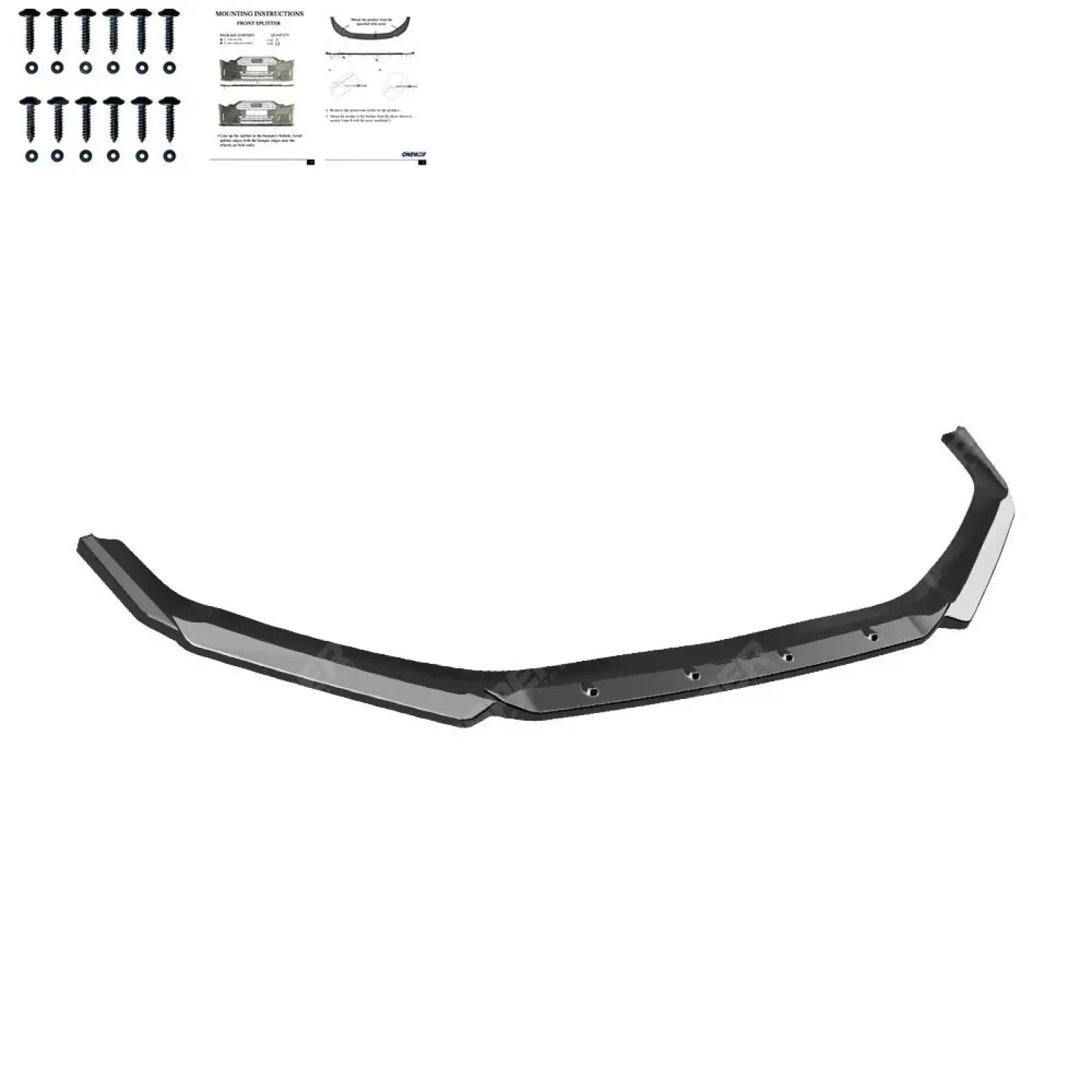 Hyundai I20 N Mk3 2020+ Front Splitter In Gloss Black