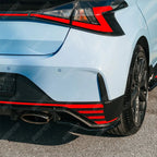 Hyundai I20 N Mk3 2020+ Rear Side Splitters In Gloss Black (2 Pcs)