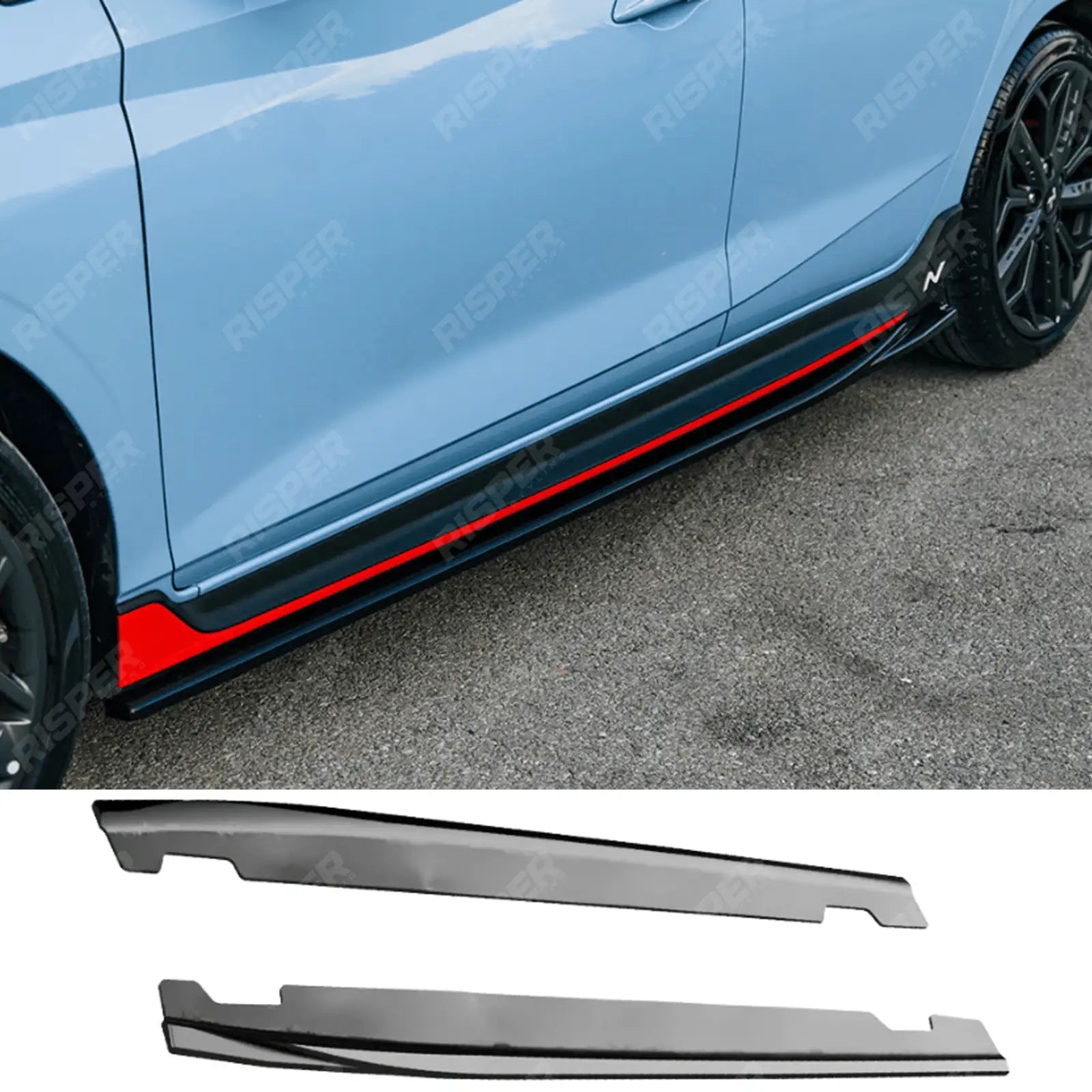 Hyundai I20 N Mk3 2020+ Side Skirts In Gloss Black (2 Pcs) Main image