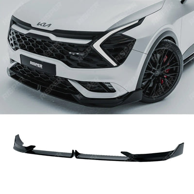 Kia Sportage MK5 GT Line 2021-2025 Front Splitter Lip In Gloss Black Aero Kit