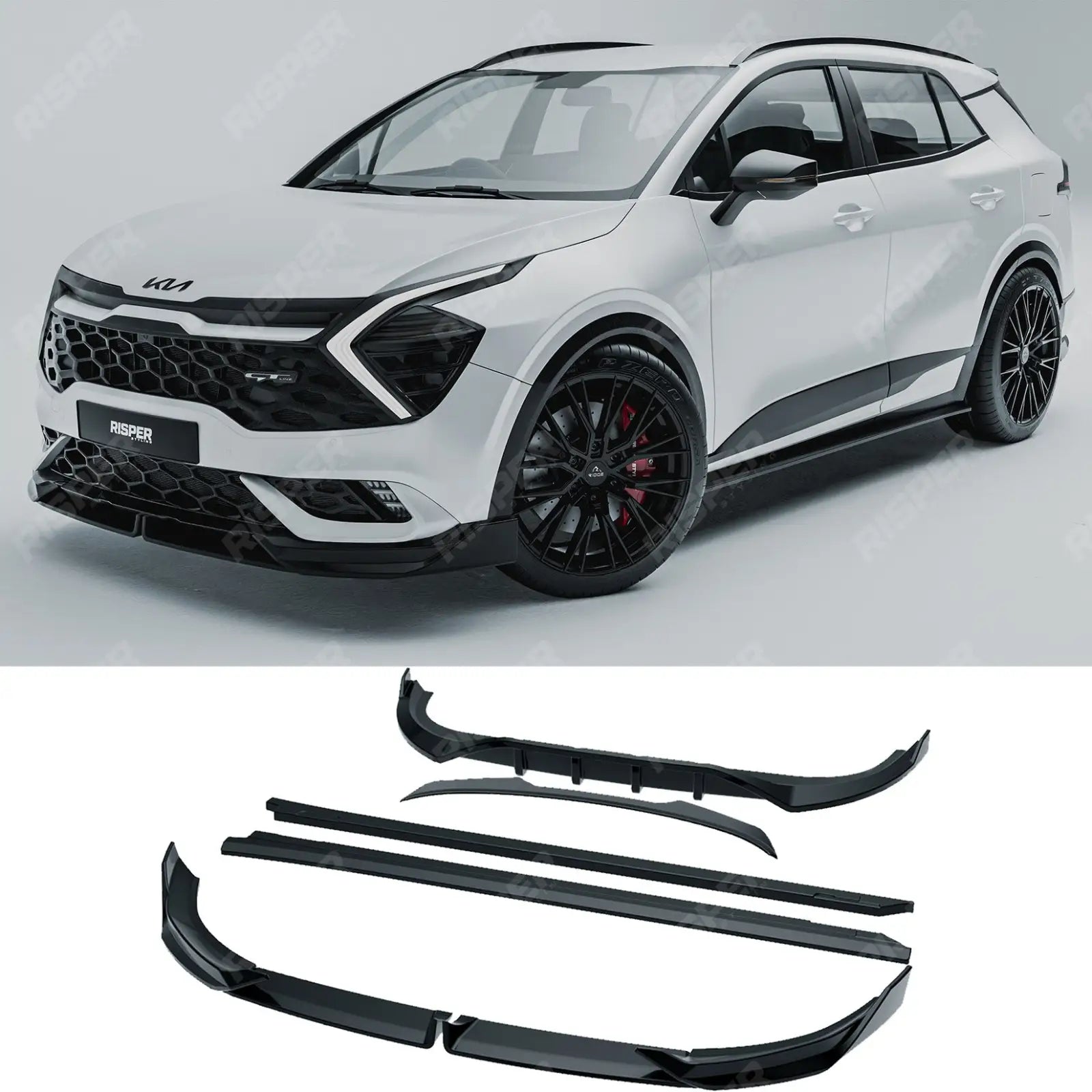 Kia Sportage MK5 GT Line 2021-2025 Full Aero Body Kit In Gloss Black Aero Kit Main image