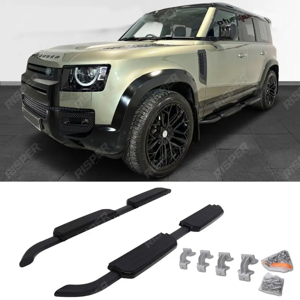 Land Rover Defender 110 / 130 L663 2020 On OE Style Black Side Steps