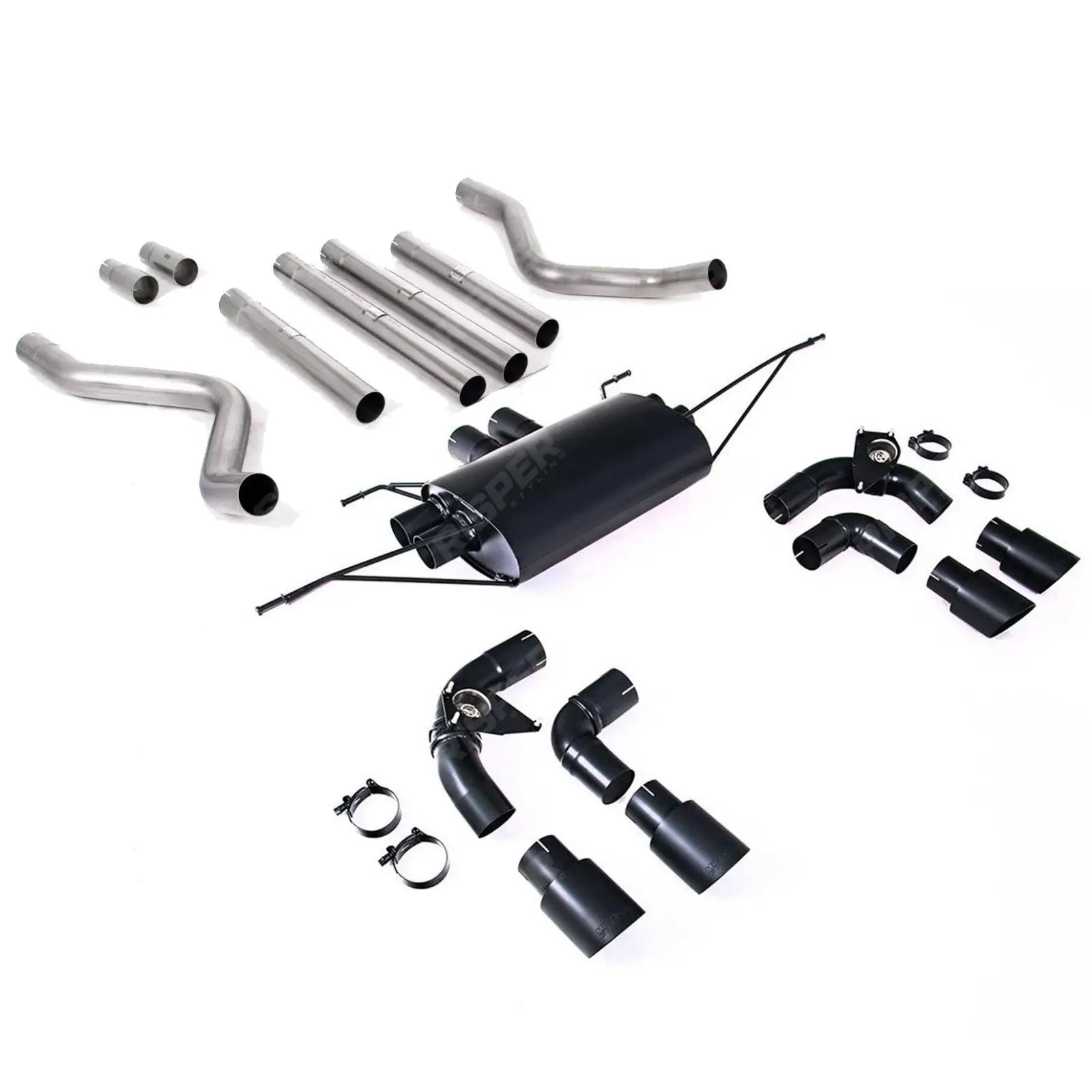 Land Rover Defender 110 5.0 V8 525PS - 'Black Stealth' Milltek Sport Non - Resonated OPF Back System - Valved Main image