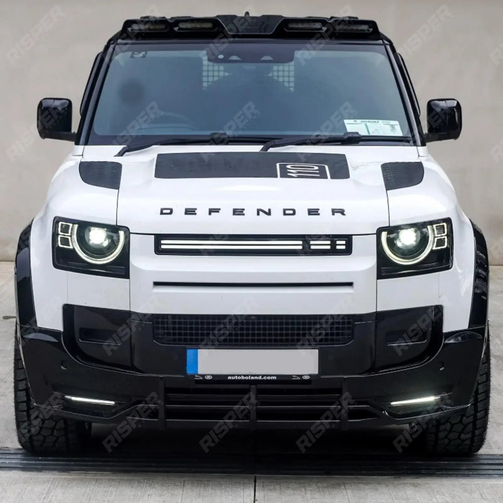 Land Rover Defender L663 2020 On LED Dynamic Front Grill - Gloss Black