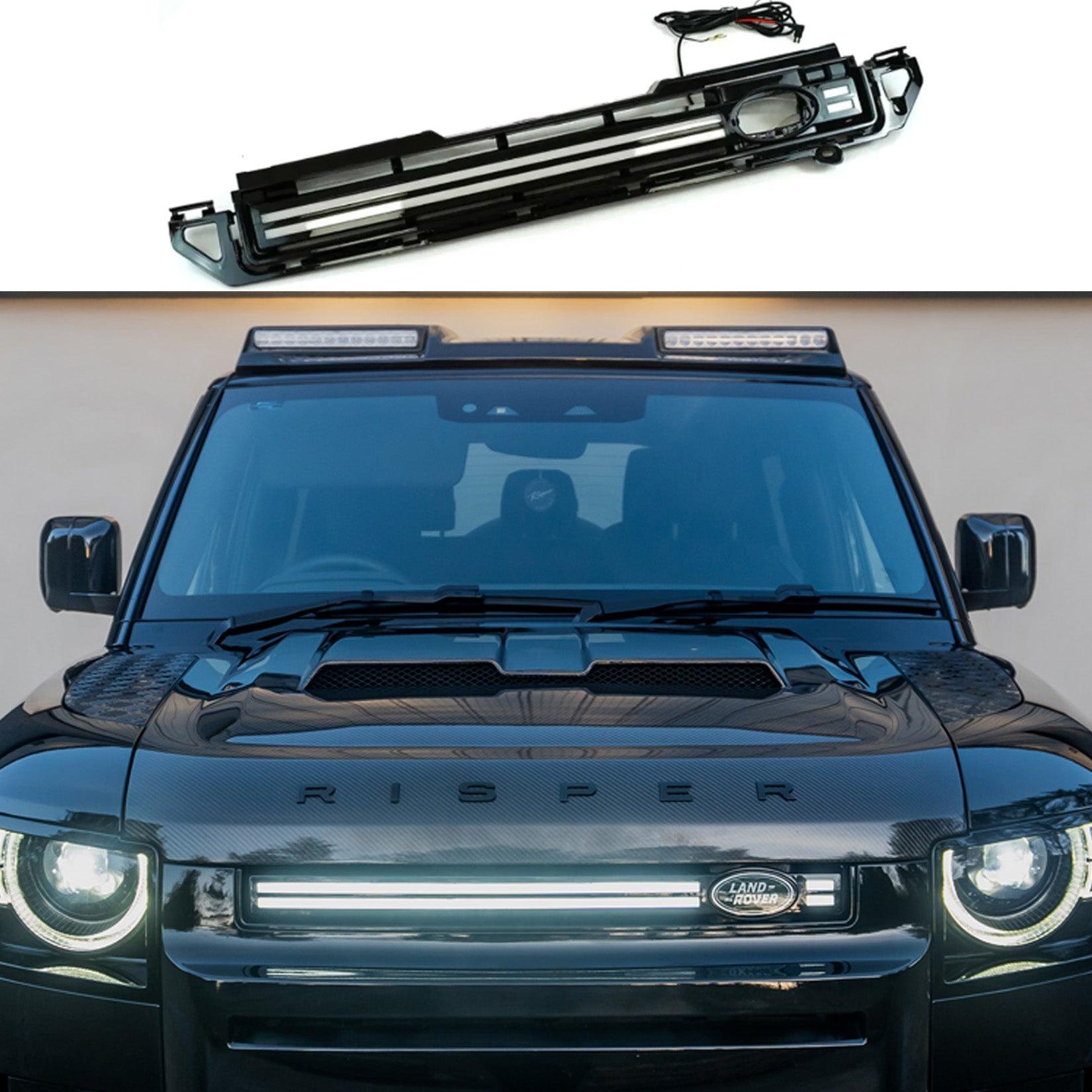 LAND ROVER DEFENDER L663 2020 ON LED DYNAMIC FRONT GRILL - GLOSS BLACK - RisperStyling