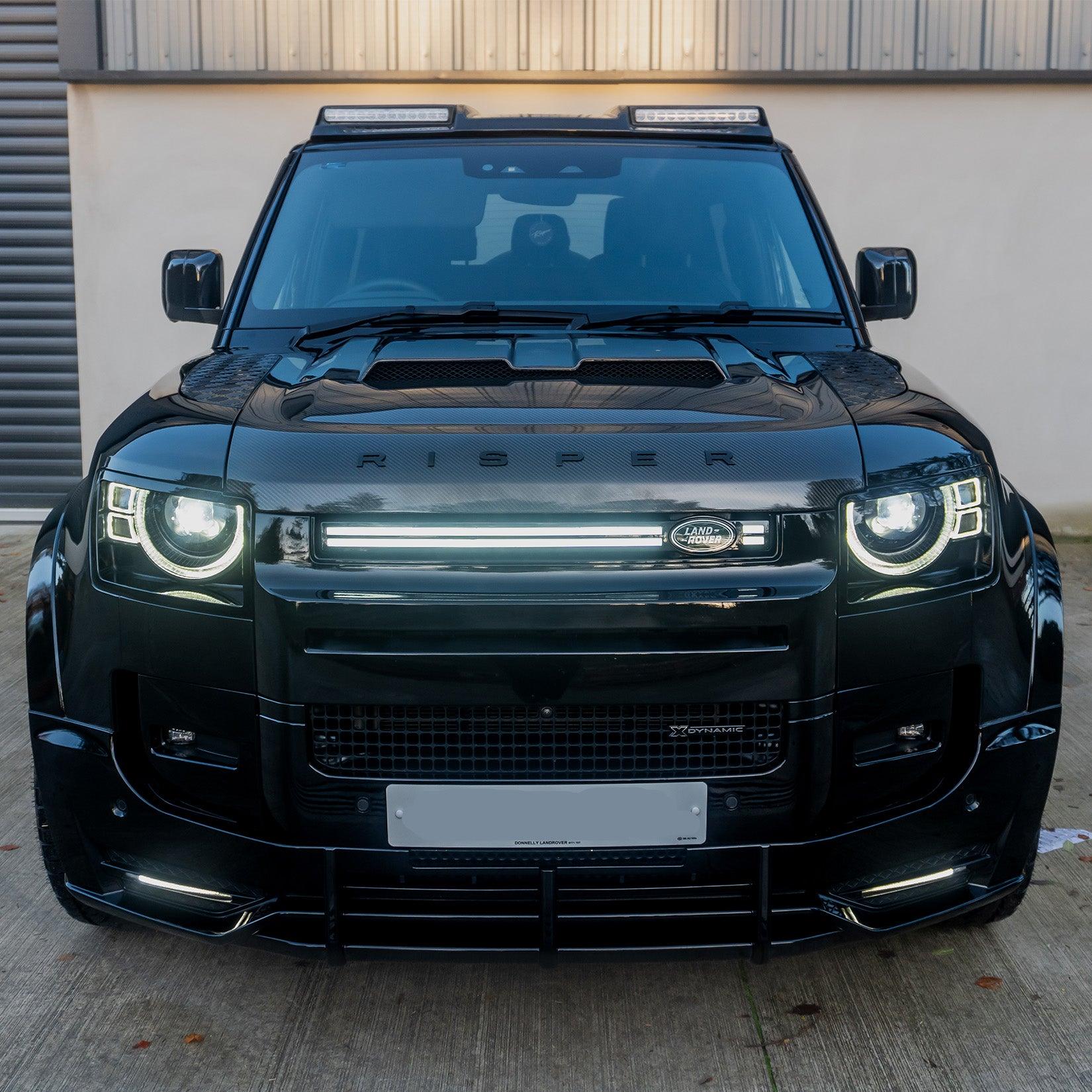 LAND ROVER DEFENDER L663 2020 ON LED DYNAMIC FRONT GRILL - GLOSS BLACK - RisperStyling