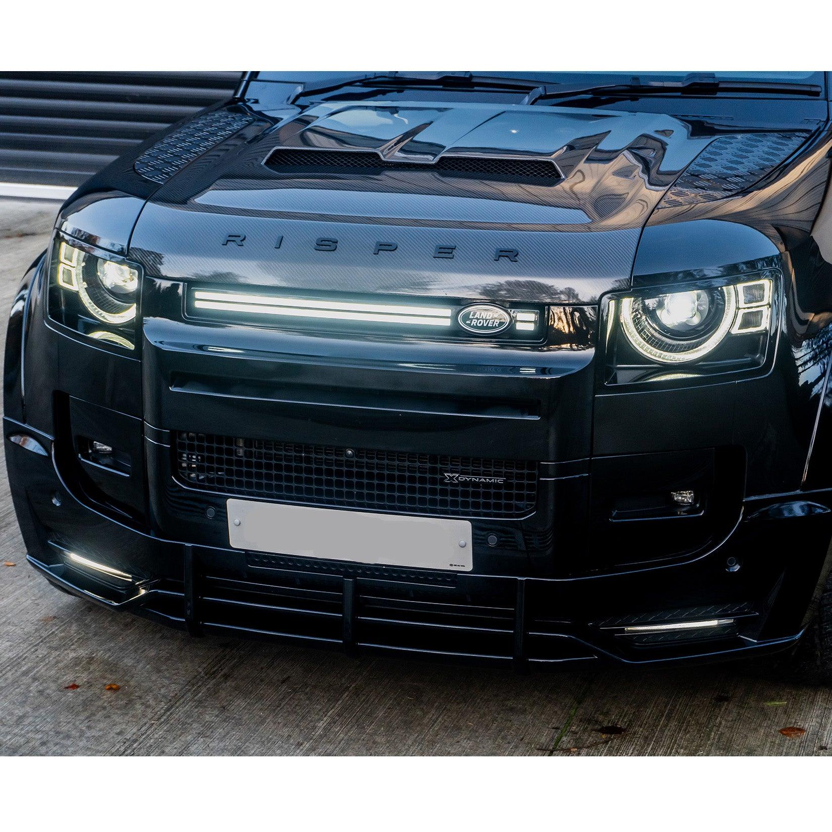 LAND ROVER DEFENDER L663 2020 ON LED DYNAMIC FRONT GRILL - GLOSS BLACK - RisperStyling