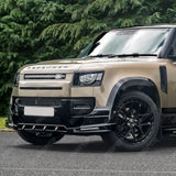 Land Rover Defender L663 2020 On - V2 Front Bumper Splitter With Led’s In Gloss Black Front Splitter