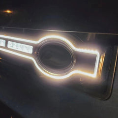 LAND ROVER DEFENDER L663 2020 ON V2 LED DYNAMIC FRONT GRILL - GLOSS BLACK - RisperStyling