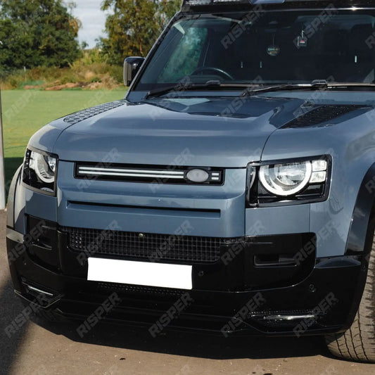 Land Rover Defender L663 90 / 110 / 130 2020 Onward – Front Bumper Splitter in Gloss Black Bumper Splitter